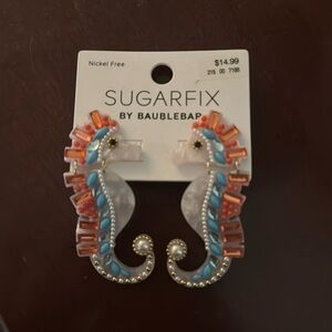 NWT Sugarfix by baublebar seahorse earrings